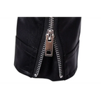 Men's Belted Asymmetric Zip Biker Jacket