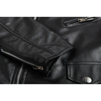 Men's Belted Asymmetric Zip Biker Jacket