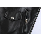 Men's Belted Asymmetric Zip Biker Jacket