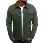 Men's Button Front Long Sleeve Chest Pocket Jacket
