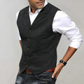 Men's Button Front Tailored Suit Vest