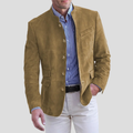 Men's Stand Collar Button Front Blazer