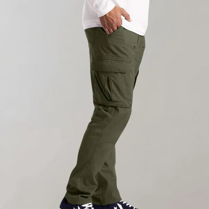 Men's Straight Leg Multi Pocket Cargo Trousers