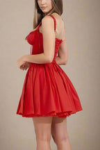 Lace-Trimmed Corset Mini with Back Lacing