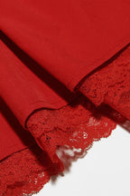 Lace-Trimmed Corset Mini with Back Lacing