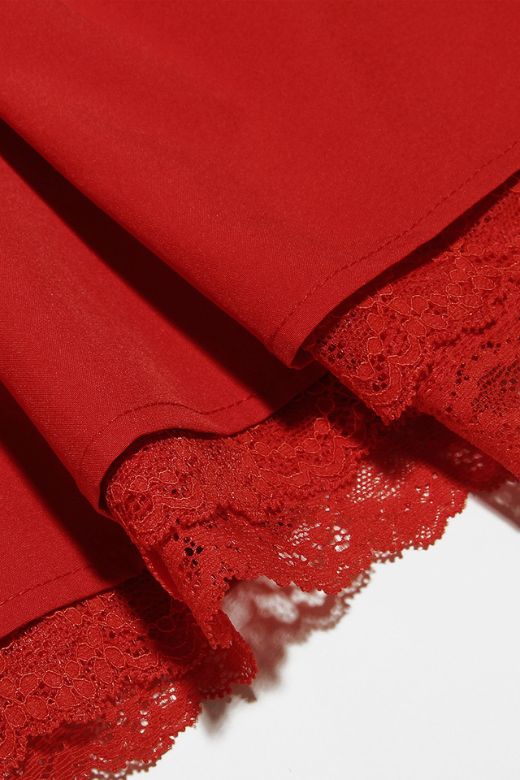 Lace-Trimmed Corset Mini with Back Lacing