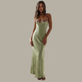 Embroidered Sweetheart Slip Maxi Dress