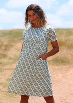 Botanical Block Print Midi with Pockets