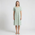 Block-Print Smocked Midi Sundress with Pockets