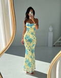 Ruched Floral Maxi on Spaghetti Straps
