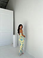 Ruched Floral Maxi on Spaghetti Straps