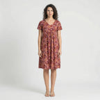 V-Neck Floral Sundress, Gathered Midi Skirt