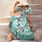Botanical Print Midi with Side Slit