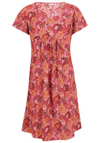 Floral Empire-Waist Midi Sundress with Pockets