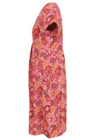 Floral Empire-Waist Midi Sundress with Pockets