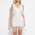 Tiered Fringe Sequin Mini