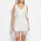 Tiered Fringe Sequin Mini