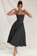 Boned Corset Bodice, Full-Sweep Midi