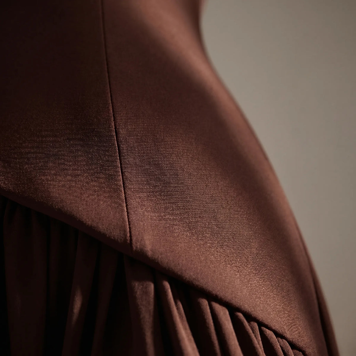 Corset Maxi Gown with Draped Scarf Panel