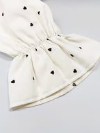 Women's Long-Sleeved Blouse with Heart Print
