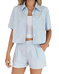 Women's Striped Two-Piece Set