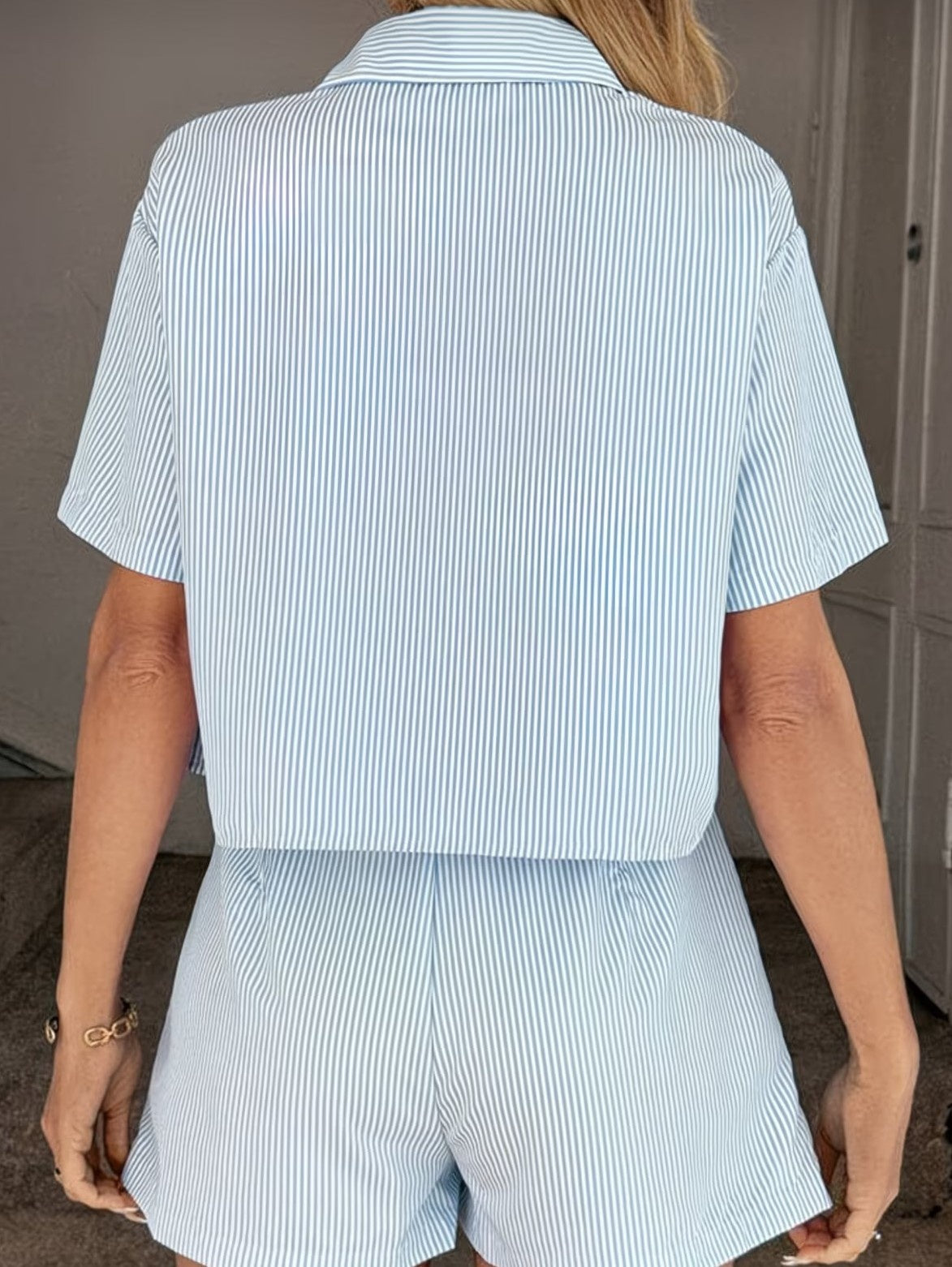 Women's Striped Two-Piece Set