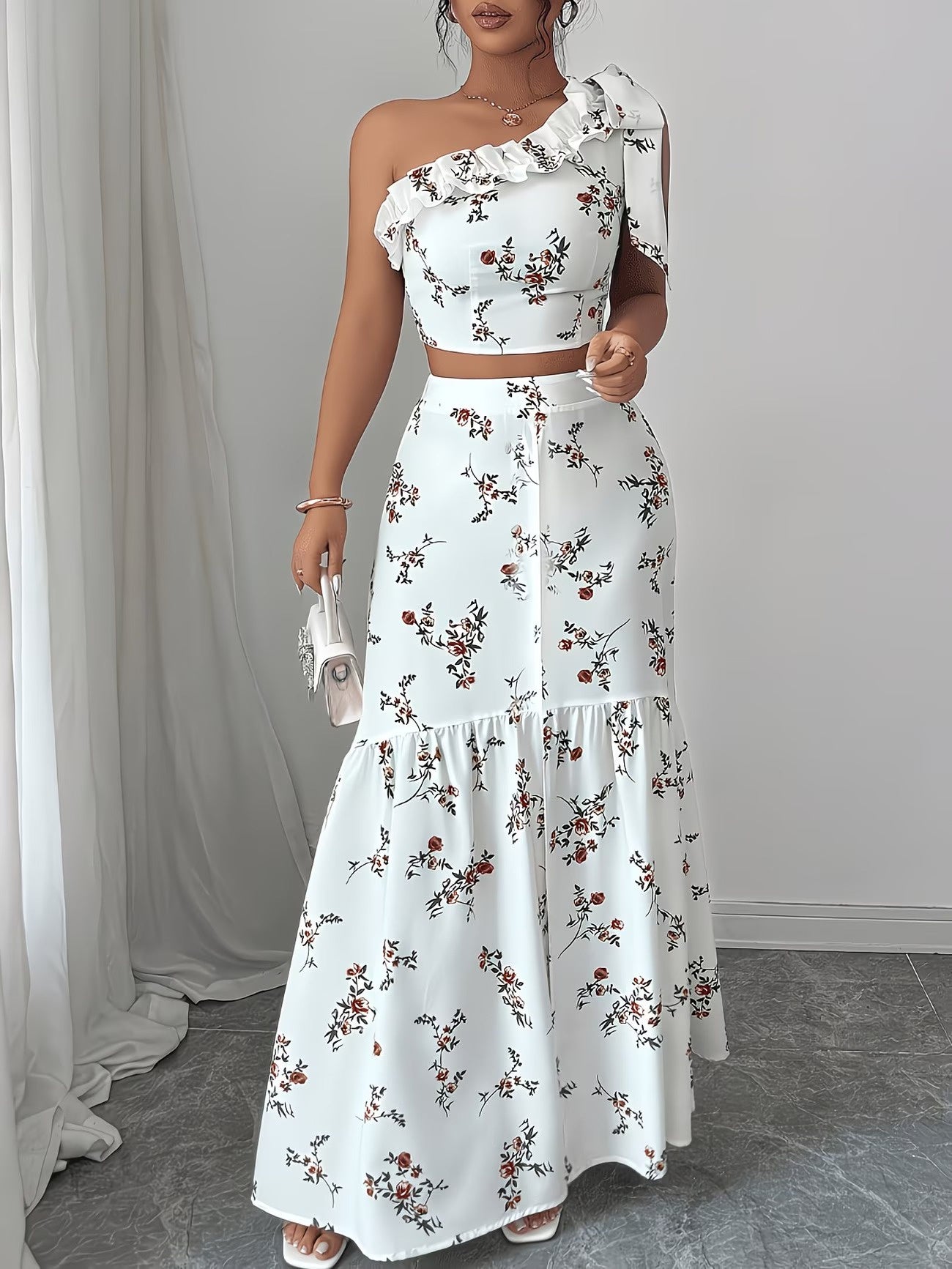 Women's Two-Piece Set with Floral Print
