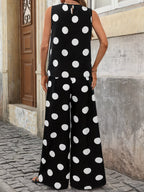 Women's Two-Piece Set with Polka Dot Pattern